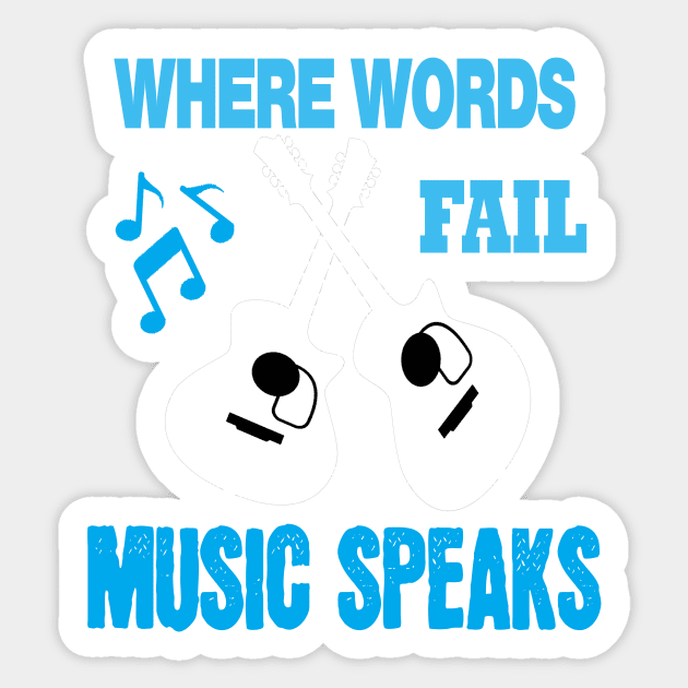 where words fail music speaks guitar | music lovers and dance | pop song Sticker by stylechoc